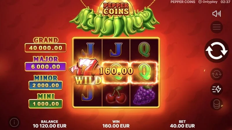 Pepper Coins - Wild dan kombinasi kemenangan